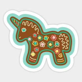 Cute Gingerbread Unicorn Sticker